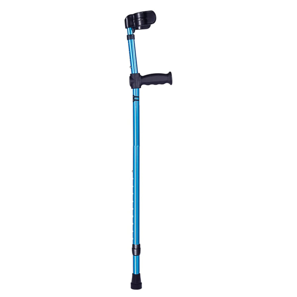 Adjustable Folding Forearm Crutch for Seniors, Lightweight Aluminum Walking Cane with Armrest Support