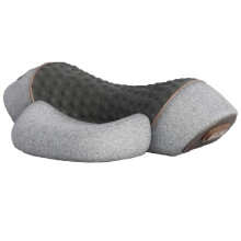 3in1 Heated Neck and Shoulder Massager Pillow with Heat Vibration Compression and Memory Foam Support (Grey)