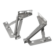 2pcs 80 Degree Foldable Cabinet Door Hinges HeavyDuty Steel Lift Up Bracket Smooth Quiet Operation
