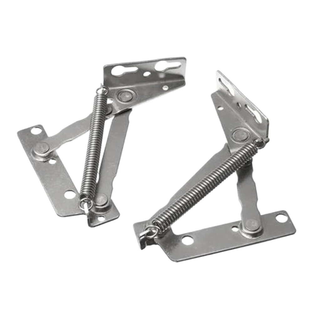 2Pcs 80 Degree Foldable Cabinet Door Hinges Heavyduty Steel Lift Up Bracket Smooth Quiet Operation 9771547830610