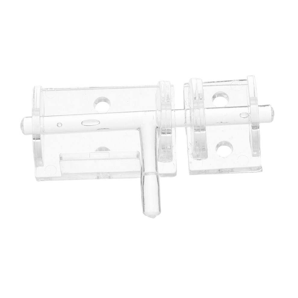 Clear Acrylic Door Latch Hasp Self Adhesive Lock For Cabinets Windows Drawers Secure Transparent Design 9351714453394