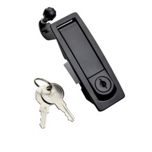 Cabinet Cam Lock Push Button Compression Panel Latch for Distribution Box, Silver 57mm Rod