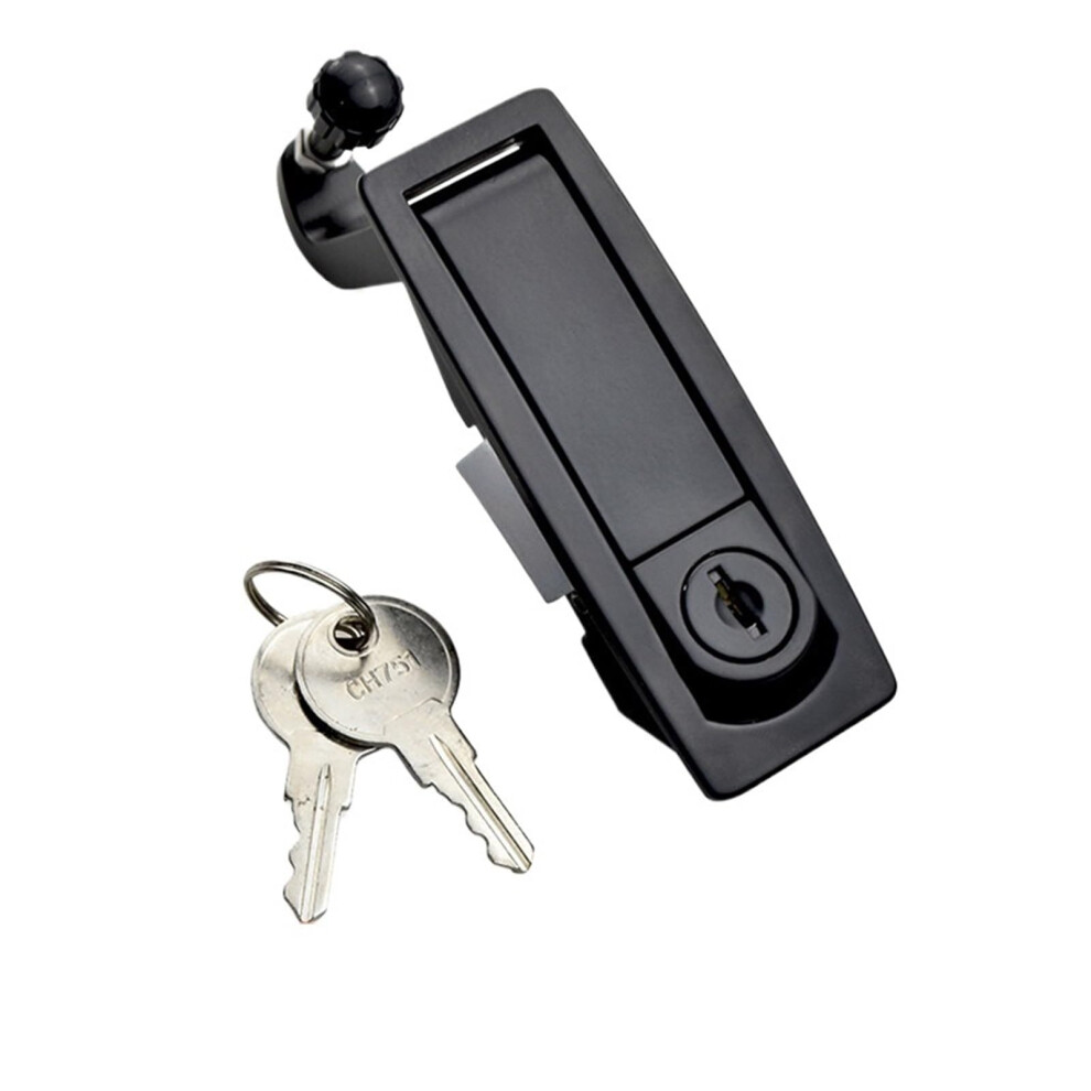 Push Button Cabinet Cam Lock Black 57Mm Rod Secure Compression Latch For Distribution Box 9073542179450