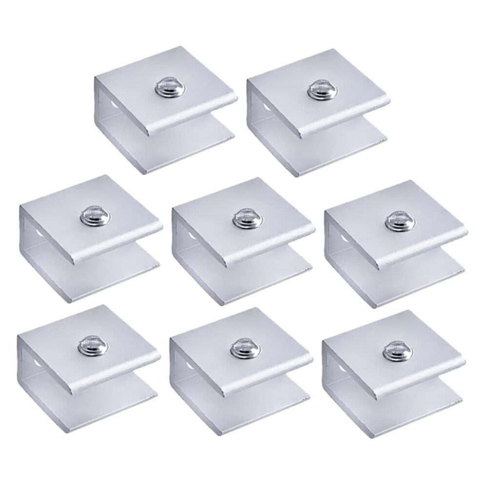 8Pcs Adjustable Square Glass Shelf Clamp Bracket For Shelves And Doors Durable Aluminum Support 9771547830740