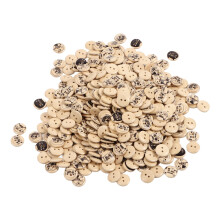 500pcs Pearwood Cat Buttons 15mm 2-Hole Natural