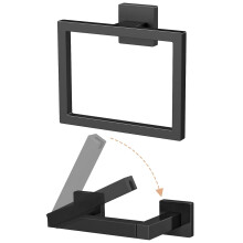 Matte Black Bathroom Accessories Set with Stainless Steel Toilet Paper Holder, Pivoting Roll Design, Durable and SpaceSaving