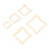 205pcs Hollow Wood Frames 5 Sizes Natural DIY 15