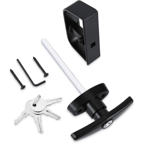 T Handle Lock for Garage Door Replacement, Durable Metal Construction, Secure Locking Mechanism, 1Pcs 2