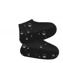 Waterproof Shoe Covers Reusable Silicone Overshoes for Rain and Snow NonSlip Outdoor Protection Black L