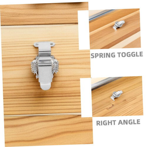 2pcs Spring Toggle Latch Clamp Heavy Duty Secure Spring Lock Easy Installation for Toolbox and Wooden Cases 2
