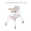 Pink Folding Baby High Chair, Double Tray, 37.5 cm 2