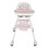 Pink Folding Baby High Chair, Double Tray, 37.5 cm 3