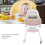 Pink Folding Baby High Chair, Double Tray, 37.5 cm 6