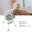 Green Folding Baby High Chair - Double Tray 37.5cm 5
