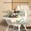 Green Folding Baby High Chair - Double Tray 37.5cm 7