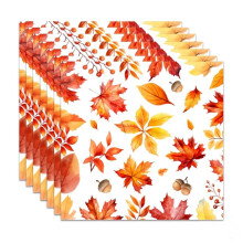 50 Pcs Thanksgiving Paper Napkins, Elegant Maple Leaf Fall Design, Durable 2Ply Disposable Set for Holiday Dinner Party