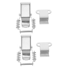2pcs Metal Toggle Latch Hasp Spring Loaded Latch for Box Closure Cabinet Drawer Nickel Finish