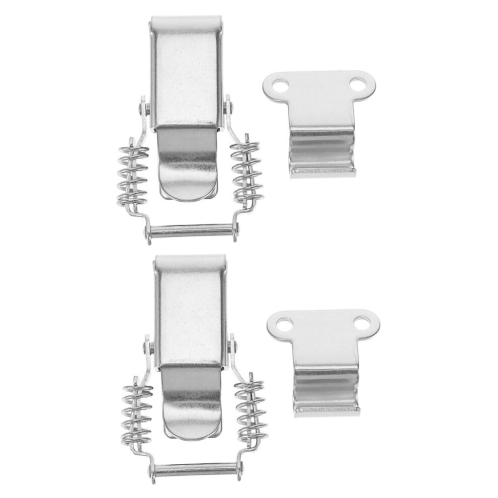 2Pcs Metal Toggle Latch Hasp Spring Loaded Latch For Box Closure Cabinet Drawer Nickel Finish 9330225303848