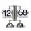 (D) Stool Clock Retro Small Digital Retro Clock Desk  Shelf Clocks 3