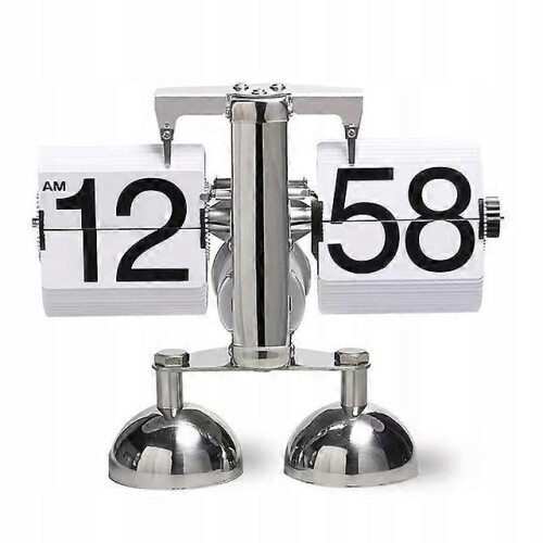 (D) Stool Clock Retro Small Digital Retro Clock Desk  Shelf Clocks 2