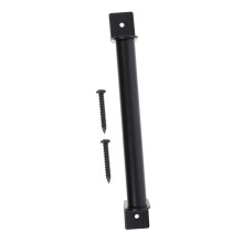 Modern Barn Door Handle with Ergonomic Grip, Easy Install Black Metal Pull for Kitchen and Garage