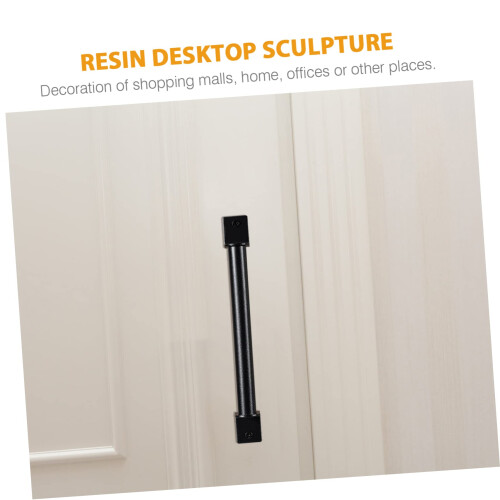 Modern Barn Door Handle with Ergonomic Grip, Easy Install Black Metal Pull for Kitchen and Garage 2
