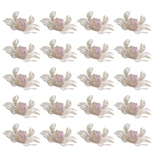20Pcs Flexible Silicone Crabs Fishing Lures In-White P urple