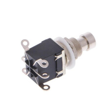 DPDT Foot Switch for Guitar Pedals, Double Pole Double Throw 6 Pins, Durable Dual Circuit Control