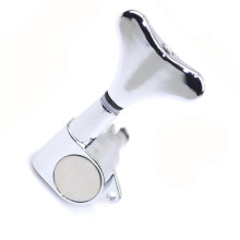 Silver 4 String Bass Guitar Tuning Pegs Set, Sealed Alloy Machine Heads with Stable Tuning Control