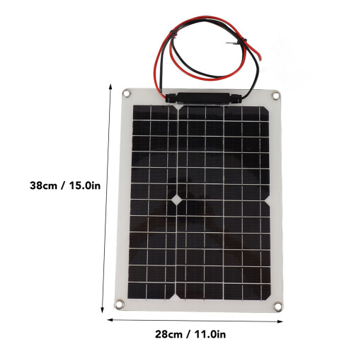 300W Solar Panel Kit 38x28cm ABS, 2 USB Ports 1