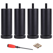 Adjustable Aluminum Furniture Legs with Anti‑Slip Pads, Rustproof Sofa Legs 18cm, 600KG Load Capacity