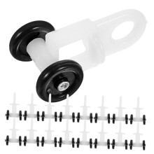 50pcs Curtain Track Rollers Silent Smooth Gliding Plastic Curtain Gliders for Windows and Sliding Doors