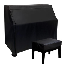 Leather Upright Piano Cover 155 x 35 cm Dust‑Proof Waterproof Design with Bench Cover for Home Use