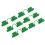 50Pcs Green PE Plastic 2-Head Plant Clamp 16mm 1