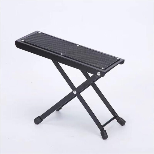 Adjustable Guitar Footstool with FourHeight AntiSlip Metal Pedal, Foldable Rest for Classical Guitar Practice 2