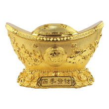 Feng Shui Money Bank Gold Ingot Piggy Bank for Prosperity and Wealth Home Office Decor Gift