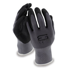 Nitrile Coated Work Gloves Extra Large Gray – Breathable Comfortable Grip Touchscreen Compatible (Pack of 3)
