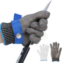 Cut Resistant Glove Level 5 Protection Stainless Steel Mesh Butcher Safety Glove with Cotton Liner
