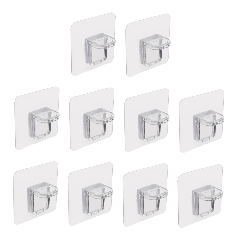 10Pcs Adhesive Shelf Brackets And Pegs For Cabinets, Tool Installation, Notrace Removal 9351714454810
