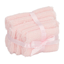 1:12 Scale Miniature Bath Towels Pink, 4x2.5x3 cm