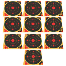 10PCS Fluorescent Splatter Paper Targets 30.5cm