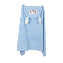Absorbent Coral Fleece Hooded Towel
