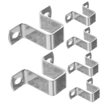 6pcs Heavy Duty 304 Stainless Steel U Bracket Square Tube Clamp for Woodworking and Fence Support