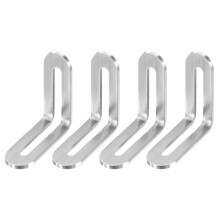 4Pack Stainless Steel Corner Brace 1.9x1.9in HeavyDuty Adjustable L Brackets for Shelves and Cabinets Silver Tone
