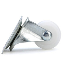 Office Chair Casters 1.5 Inch White Nylon Swivel Furniture Wheels Set, Quiet Smooth Rolling