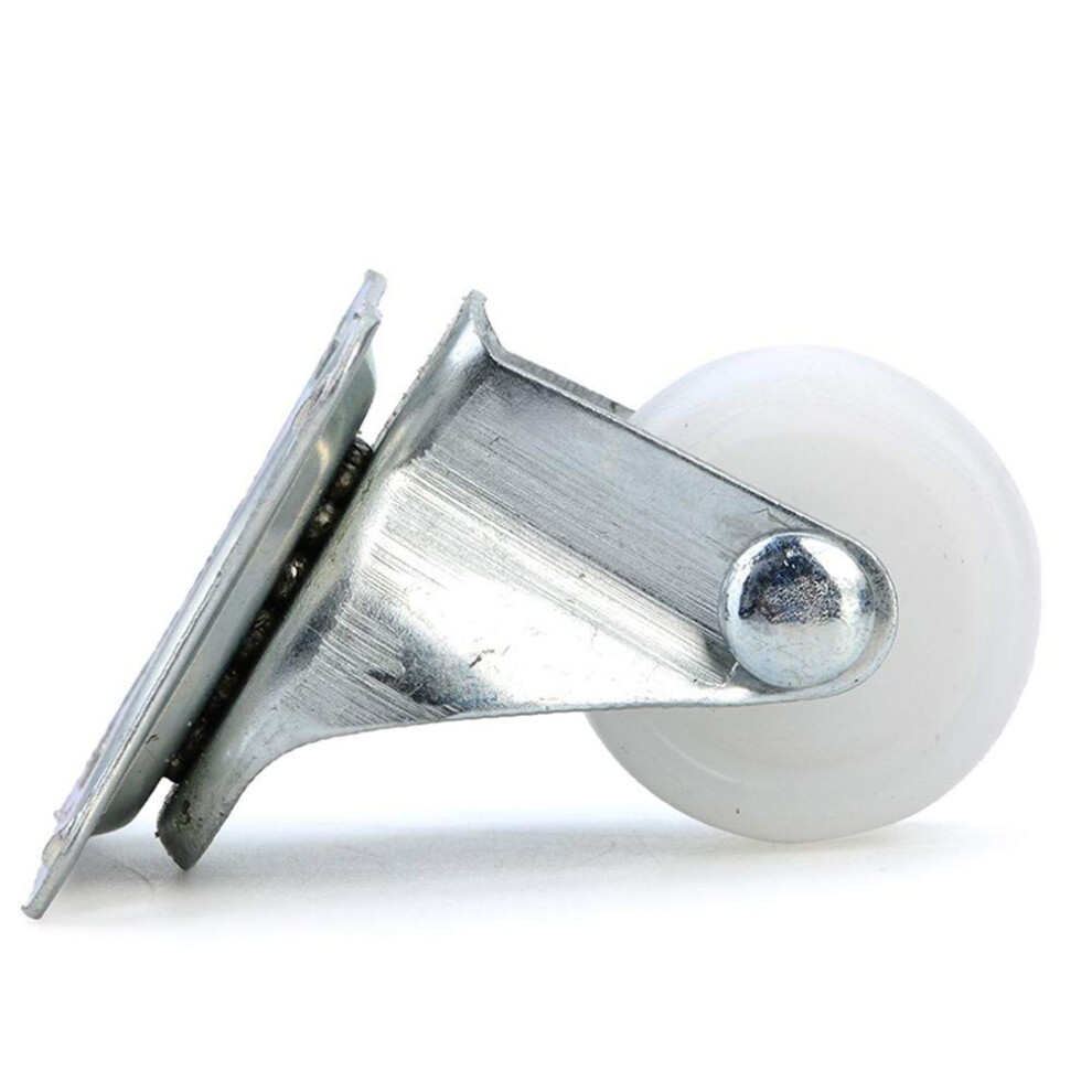Office Chair Casters 1.5 Inch White Nylon Swivel Furniture Wheels Set, Quiet Smooth Rolling 9351714455237