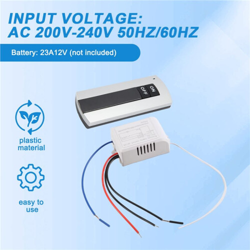 1 Way /OFF 220V Wireless Remote Control  Digital Remote Control  for Lamp & Light HT035