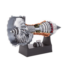 TR900 Jet Engine Model Kit, Functional 3D Printed Turbofan with Motorized Fan Rotation and Transparent Shell