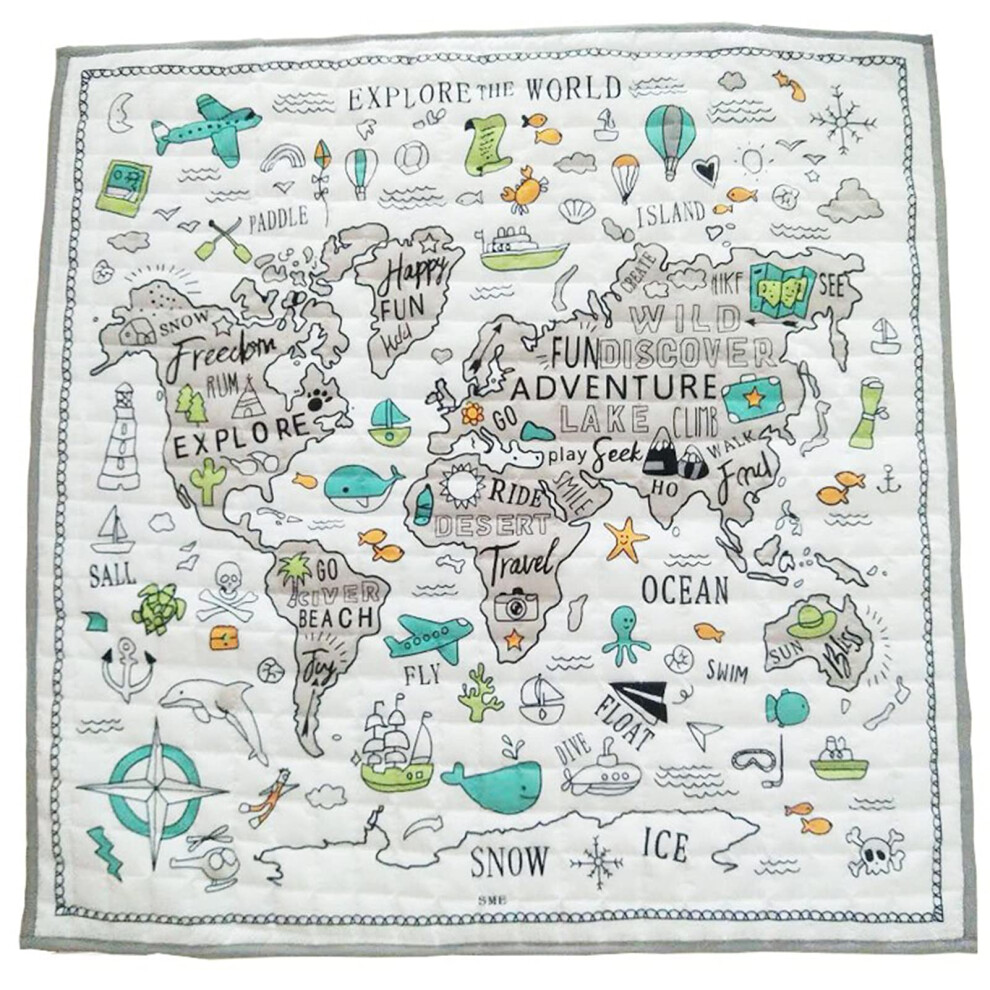 Large NonSlip Baby Play Mat 120x120cm, Thick Foam Foldable Play Mat for Infants and Toddlers