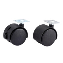 4X Furniture Caster Wheels 39mm M8 Screw Plate Swivel Chair Set, Silent Rolling and Floor Protection